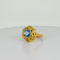Bague 56 Bague vintage avec topaze bleue en or 18k 58 Facettes 2509004