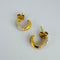 Boucles d'oreilles Boucles d'oreilles vintage - Créoles en or jaune 18 carats et diamants 58 Facettes 2505011