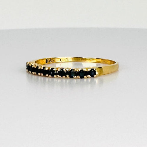 Bague 53 Bague vintage en or jaune 14 carats et saphirs bleus 58 Facettes 2511010
