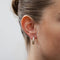 Boucles d'oreilles Créoles vintage en or jaune 14 carats et diamants 58 Facettes 2503038
