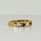 Bague 54 Bague vintage en or jaune 18 ct avec diamants et saphirs 58 Facettes 2409020