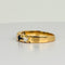 Bague 54 Bague vintage en or jaune 18 ct avec diamants et saphirs 58 Facettes 2409020