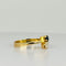 Bague 55 Bague Toi & Moi vintage en or jaune 18 carats, saphir et diamant 58 Facettes 2410029