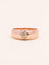Bague 53.5 Bague jonc en or rose 18 carats avec diamant taille ancienne 0,40 ct 58 Facettes 1176.4