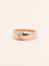 Bague 53.5 Bague jonc en or rose 18 carats avec diamant taille ancienne 0,40 ct 58 Facettes 1176.4