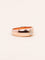 Bague 53.5 Bague jonc en or rose 18 carats avec diamant taille ancienne 0,40 ct 58 Facettes 1176.4