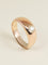 Bague 53.5 Bague jonc en or rose 18 carats avec diamant taille ancienne 0,40 ct 58 Facettes 1176.4