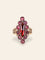 Bague 54 Bague marquise ancienne en or rose 18 carats et grenats 58 Facettes 1CA000/2