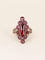 Bague 54 Bague marquise ancienne en or rose 18 carats et grenats 58 Facettes 1CA000/2