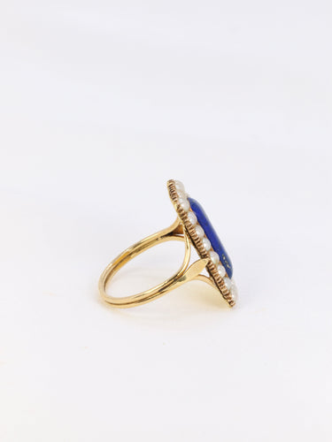 Bague 56 Bague Lapis-lazuli Perles fines 58 Facettes 837