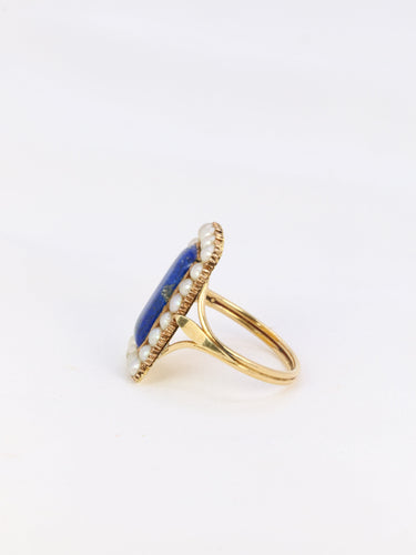 Bague 56 Bague Lapis-lazuli Perles fines 58 Facettes 837