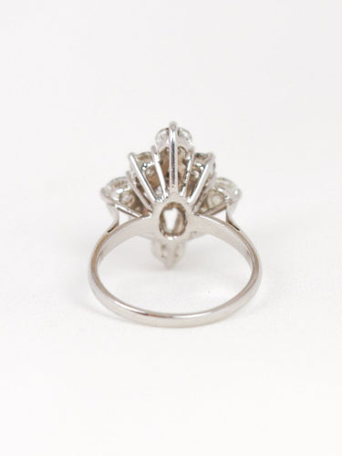 Bague 52 Bague marquise en or blanc 18k et diamants 2,3 ct 58 Facettes 1055