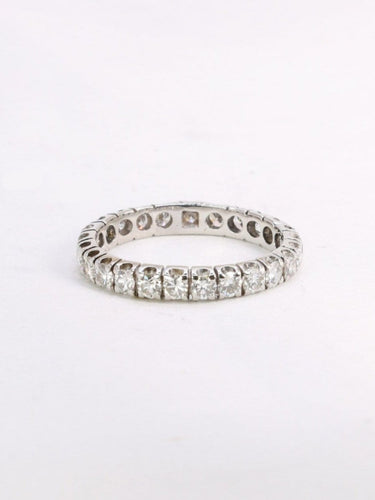 Bague 55 Alliance or blanc diamants 1,5 carat 58 Facettes 1022.10