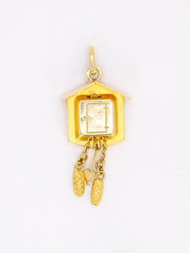 Pendentif Pendentif charme coucou vintage en or jaune 18 carats 58 Facettes 1128.6