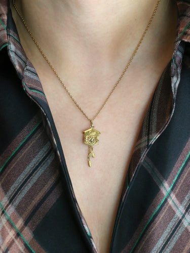 Pendentif Pendentif charme coucou vintage en or jaune 18 carats 58 Facettes 1128.6