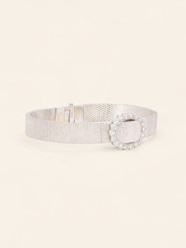 Montre André Col - Montre à secret en or blanc 18 carats et diamants 58 Facettes 1126.5