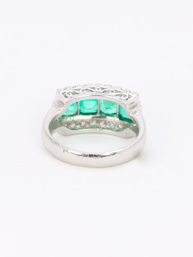 Bague 50 Bague vintage émeraudes diamants 58 Facettes 1131.3