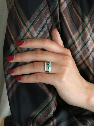 Bague 50 Bague vintage émeraudes diamants 58 Facettes 1131.3