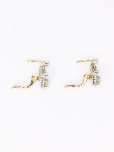Boucles d'oreilles Dormeuses anciennes - Boucles d'oreilles en or 18k et diamants 58 Facettes 1130.6