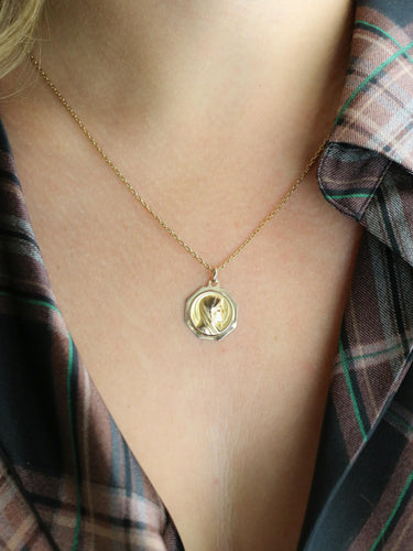 Pendentif Paul Brandt - Pendentif médaille Art déco en or jaune 18 carats 58 Facettes 1CA0000005/1
