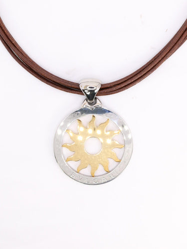 Collier Bvlgari Tondo Sun - Collier en or jaune 18k et acier 58 Facettes 1CA0000035/1