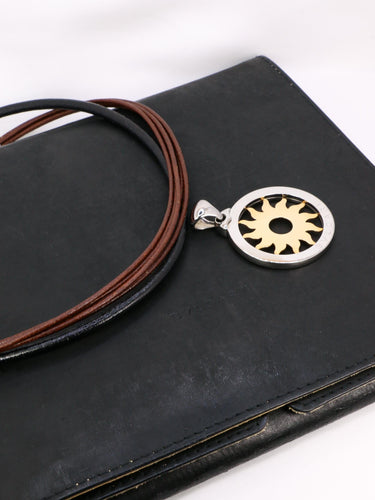 Collier Bvlgari Tondo Sun - Collier en or jaune 18k et acier 58 Facettes 1CA0000035/1