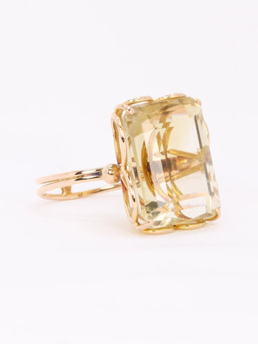 Bague 55.5 Bague cocktail citrine en or jaune 18 carats 58 Facettes 1CA0000063/1