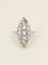 Bague 53 Bague marquise ancienne en or blanc 18 carats et diamants 58 Facettes 1142.3