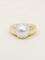 Bague 58 TECLA - Bague jonc en or jaune 18 carats et perle bouton 58 Facettes 1204.1