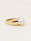 Bague 58 TECLA - Bague jonc en or jaune 18 carats et perle bouton 58 Facettes 1204.1