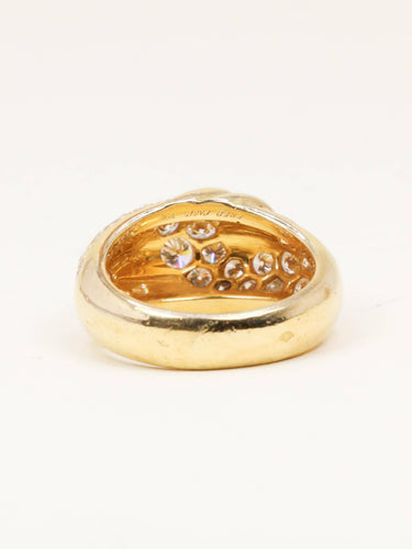 Bague 51 Fred - Bague panthère en or jaune 18 carats et diamants 58 Facettes 1216.4