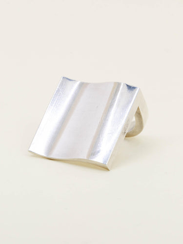 Bague 50 Georg Jensen - Bague moderniste vague en argent 925 58 Facettes 1206.8