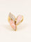 Bague 48 Bague en or jaune 18k au corail peau d’ange et diamants 58 Facettes 1211.5