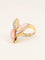 Bague 48 Bague en or jaune 18k au corail peau d’ange et diamants 58 Facettes 1211.5