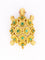 Broche Broche tortue en or jaune 18 carats, émeraudes et rubis 58 Facettes 1170.2
