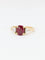 Bague 55 Bague trilogie or jaune rubis diamants trillion 58 Facettes 1109.4