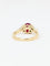Bague 55 Bague trilogie or jaune rubis diamants trillion 58 Facettes 1109.4