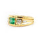 Bague Bague bandeau en or jaune avec émeraude 0,7 ct et diamants 0,80 ct 58 Facettes 22310