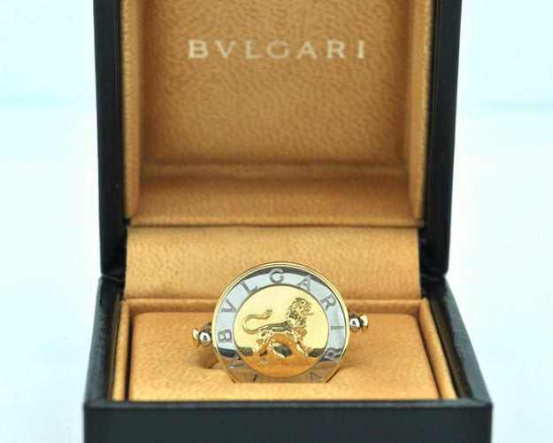Pendentif Bulgari - Pendentif lion en or 18 ct et acier 58 Facettes 8461