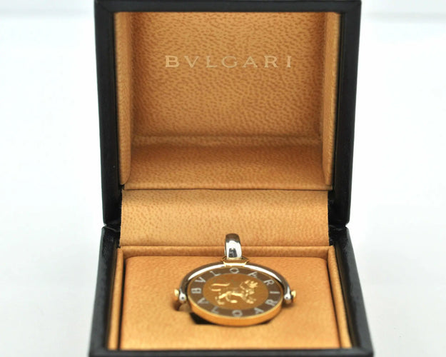 Pendentif Bulgari - Pendentif lion en or 18 ct et acier 58 Facettes 8461
