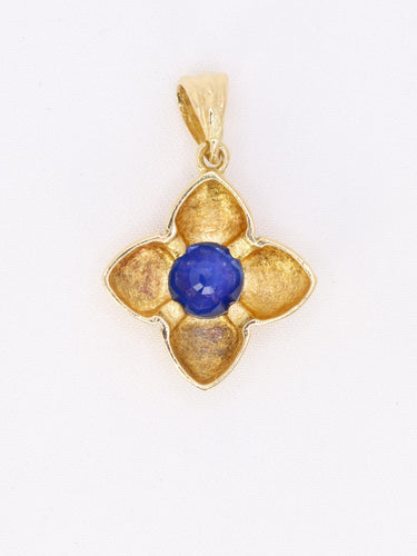 Pendentif Pendentif charms vintage fleur or jaune saphir 58 Facettes 1130.5