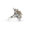 Bague 54 Bague en or blanc 18 carats avec diamants jaunes et blancs 58 Facettes 8819