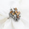Bague 54 Bague en or blanc 18 carats avec diamants jaunes et blancs 58 Facettes 8819