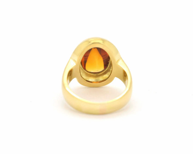 Bague 57 Pomellato - Bague vintage en or jaune 18 ct au quartz citrine 58 Facettes 9837
