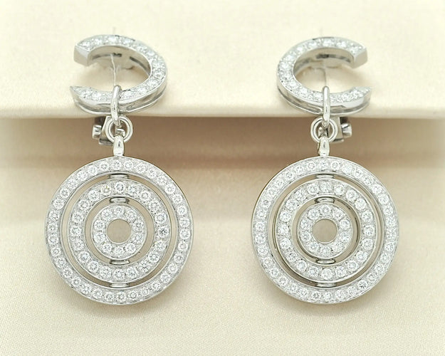 Boucles d'oreilles Bulgari Astrale - Boucles d'oreilles en or et diamants 58 Facettes 12915