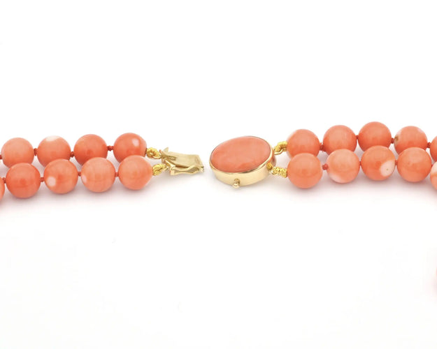 Collier Collier double rang en corail Momo et or 18k 58 Facettes 13733
