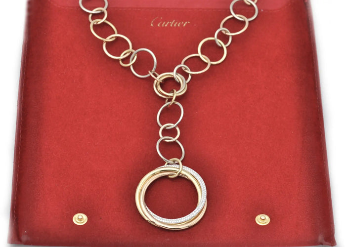 Collier Cartier Trinity - Collier avec diamants en or 18 carats 58 Facettes 14191