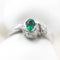 Bague Bague en or blanc 18 carats avec émeraude 0,30 ct et diamants 58 Facettes 14199