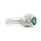 Bague Bague en or blanc 18 carats avec émeraude 0,30 ct et diamants 58 Facettes 14199