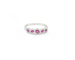 Bague 59 Bague en or blanc 18 ct avec rubis et diamants 58 Facettes 14638